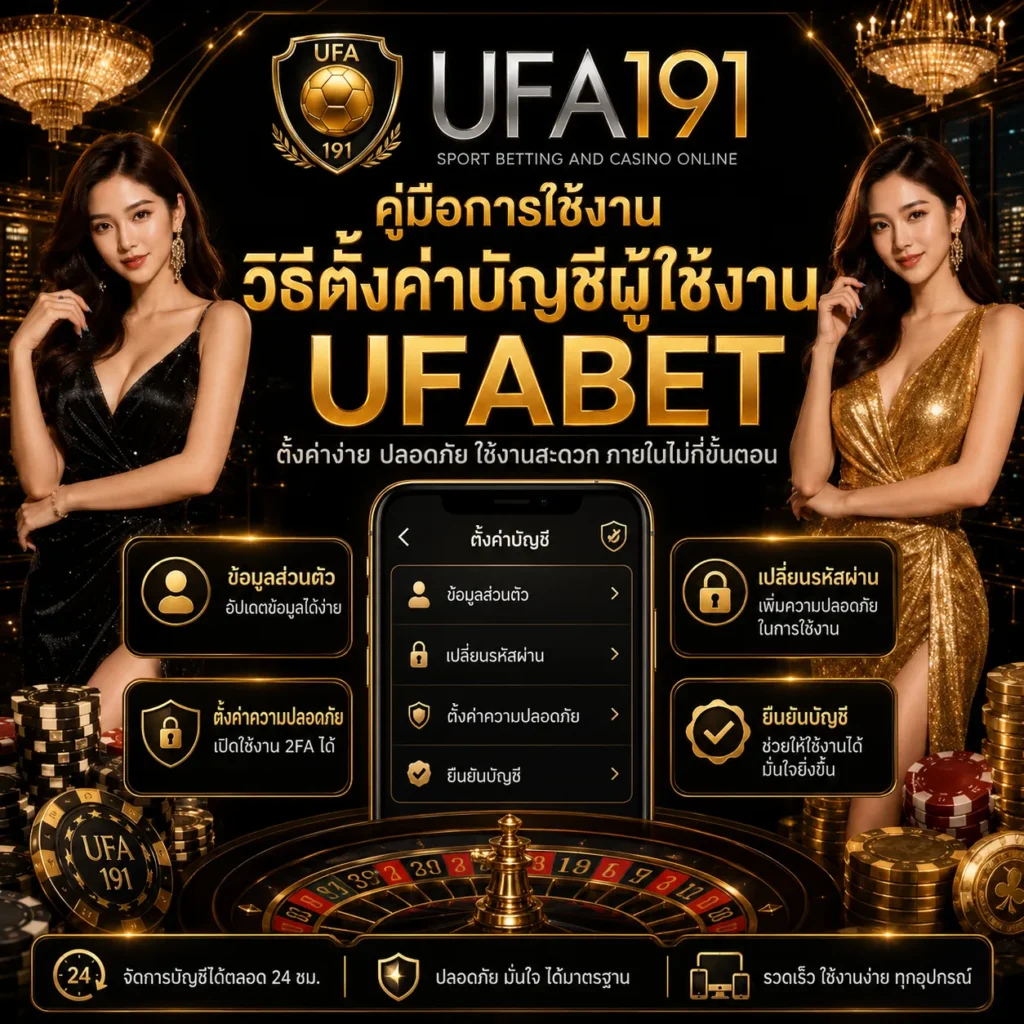 คู่มือการใช้งานวิธีตั้งค่าบัญชีผู้ใช้งาน UFABET